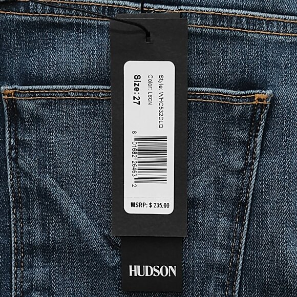 NWT HUDSON Holly High Rise Crop Flare Step Hem Jeans 27 Loss Control NEW - Picture 3 of 9